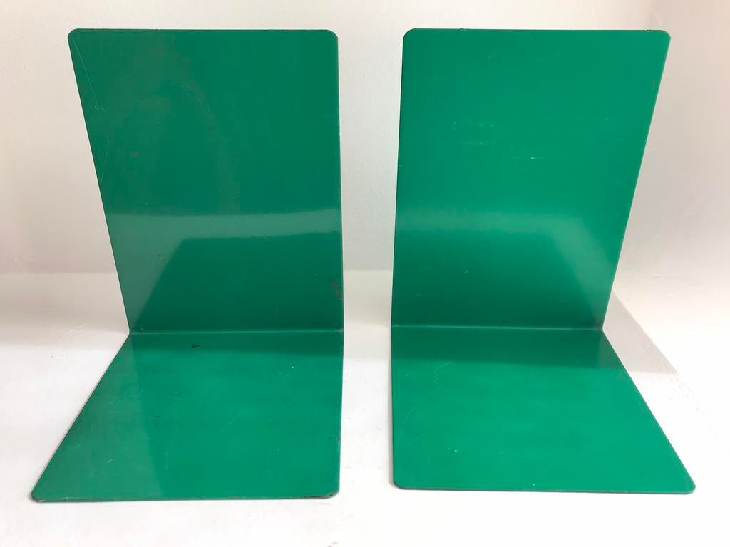 Boekensteunen groen metaal vintage, Ophalen of Verzenden, Huis en Inrichting