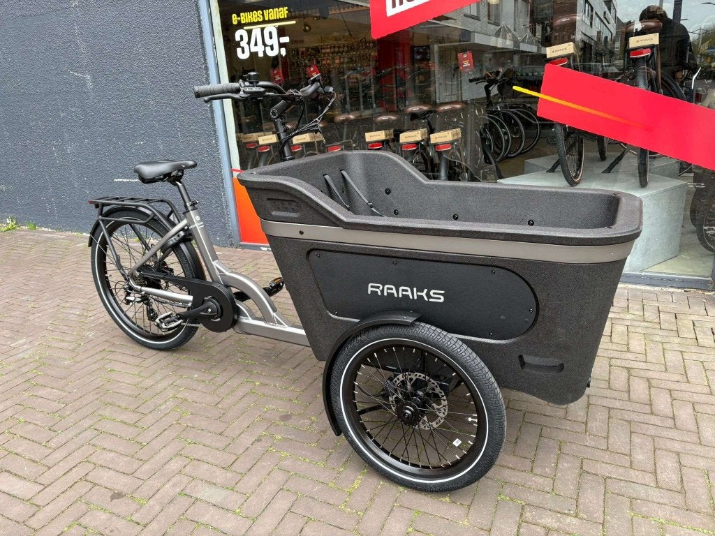 Fietshokje Hoofddorp: Raaks Rover Elektrische Bakfiets 3W, 4 kinderen of meer, Huif, Niet ingevuld, Nieuw