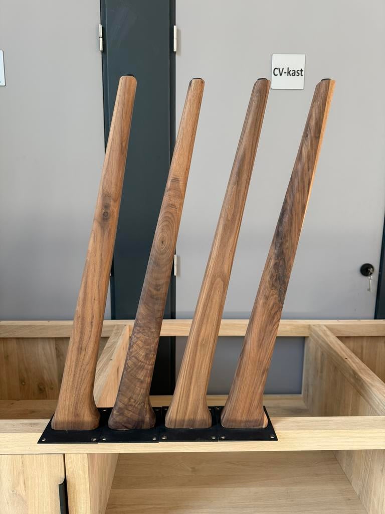 Noten tafelpoten set | massief walnoten tafelpoten I-poten, Huis en Inrichting, Tafelonderdelen, Nieuw, 200 cm of meer, 50 tot 100 cm