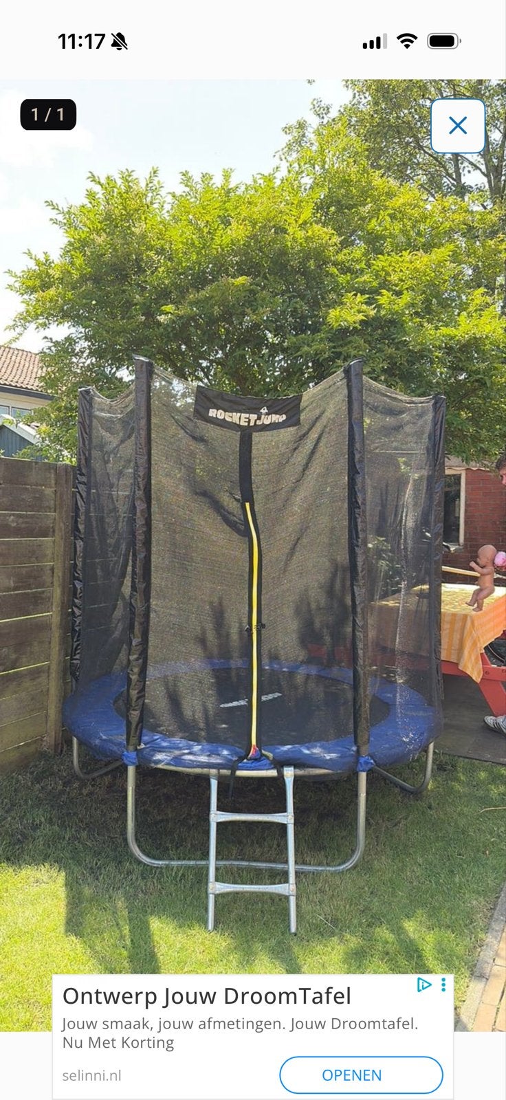 RocketJump Trampoline met Veiligheidsnet, Kinderen en Baby's, Ophalen, Gebruikt