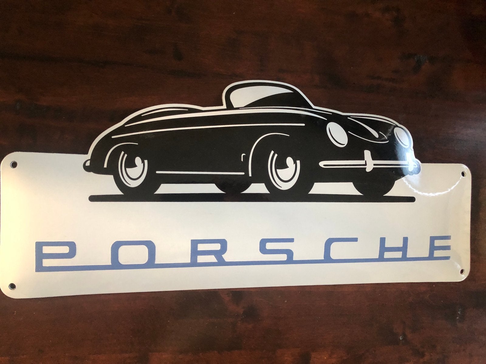 Emaille Porsche 356 bord James Dean mintstaat, Verzamelen, Ophalen of Verzenden, Zo goed als nieuw, Reclamebord