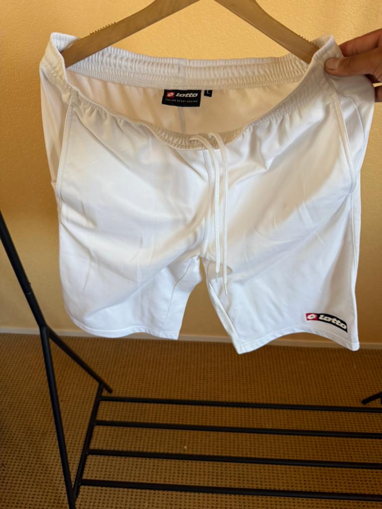 Lotto korte broek, Maat 52/54 (L), Verzenden, Wit, Voetbal