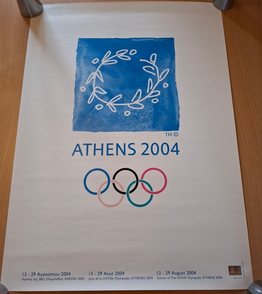 ATHENS. 2004. CREECE. Official poster. 49/67 cm., Ophalen, Rechthoekig Staand, Zo goed als nieuw, Sport