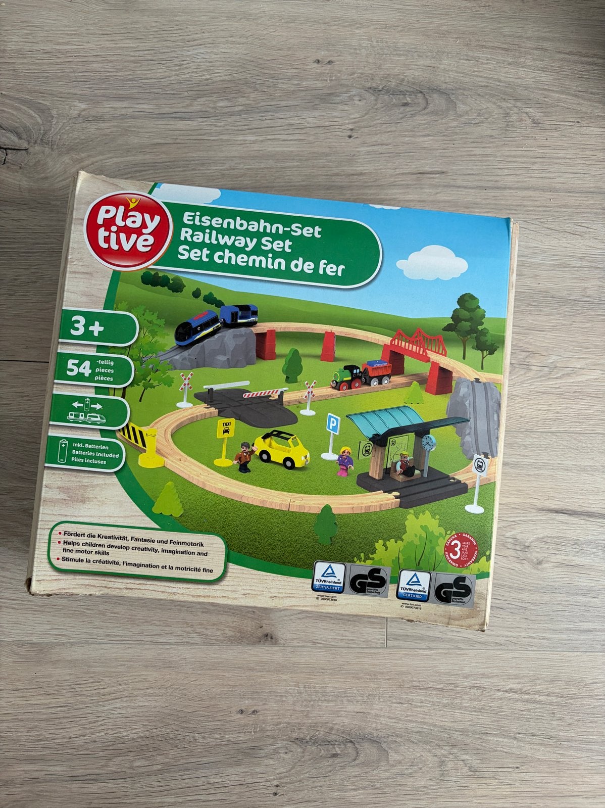 Playtive Houten Treinset met 54 onderdelen, Ophalen of Verzenden, Gebruikt, Overige merken