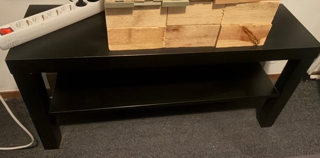 Etevige Side table zwart - Goede staat, Huis en Inrichting, Tafels | Bijzettafels, Gebruikt, 75 cm of meer, Rechthoekig, Hout