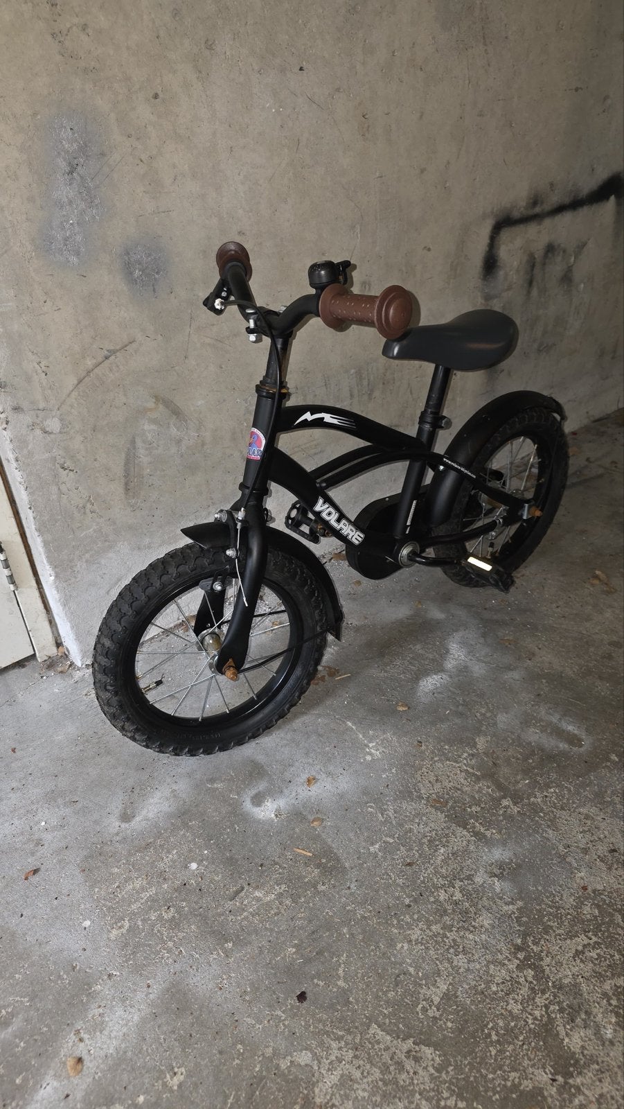Mooie Volare kinderfiets - Zwart, Ophalen, Gebruikt, Velgrem, Minder dan 16 inch