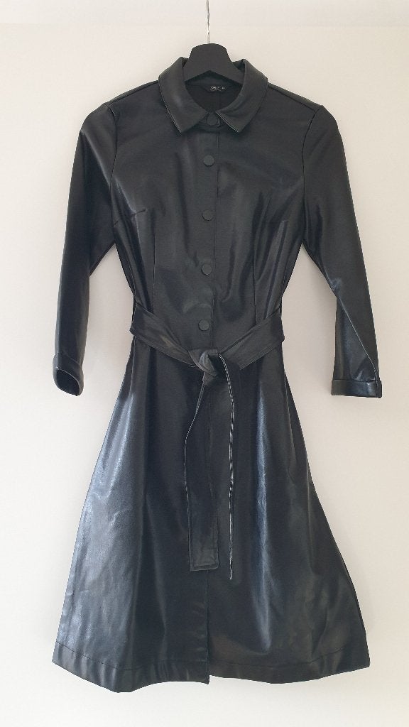 Only ONLYMALYA-DIONNE Faux Leather Dress maat XS, Only, Zwart, Ophalen of Verzenden, Zo goed als nieuw