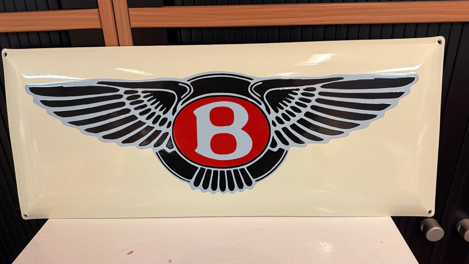 Bentley Vleugellogo Emaille Reclamebord, Ophalen, Zo goed als nieuw, Auto's