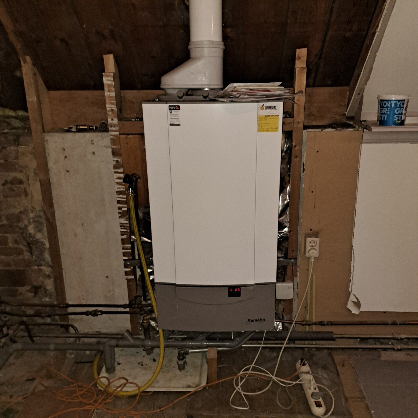 Remeha Quinta 35c CV-ketel - Goed werkend, Doe-het-zelf en Verbouw, Ophalen, Gebruikt, Hoog rendement (Hr), Cv-ketel of Combi-ketel