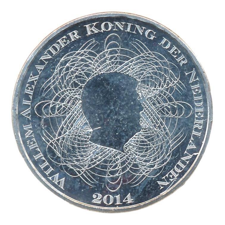 Nederland 5 Euro 2014 – 200 jaar Nederlandsche Bank, Postzegels en Munten, Munten | Nederland, Ophalen of Verzenden, Koningin Beatrix