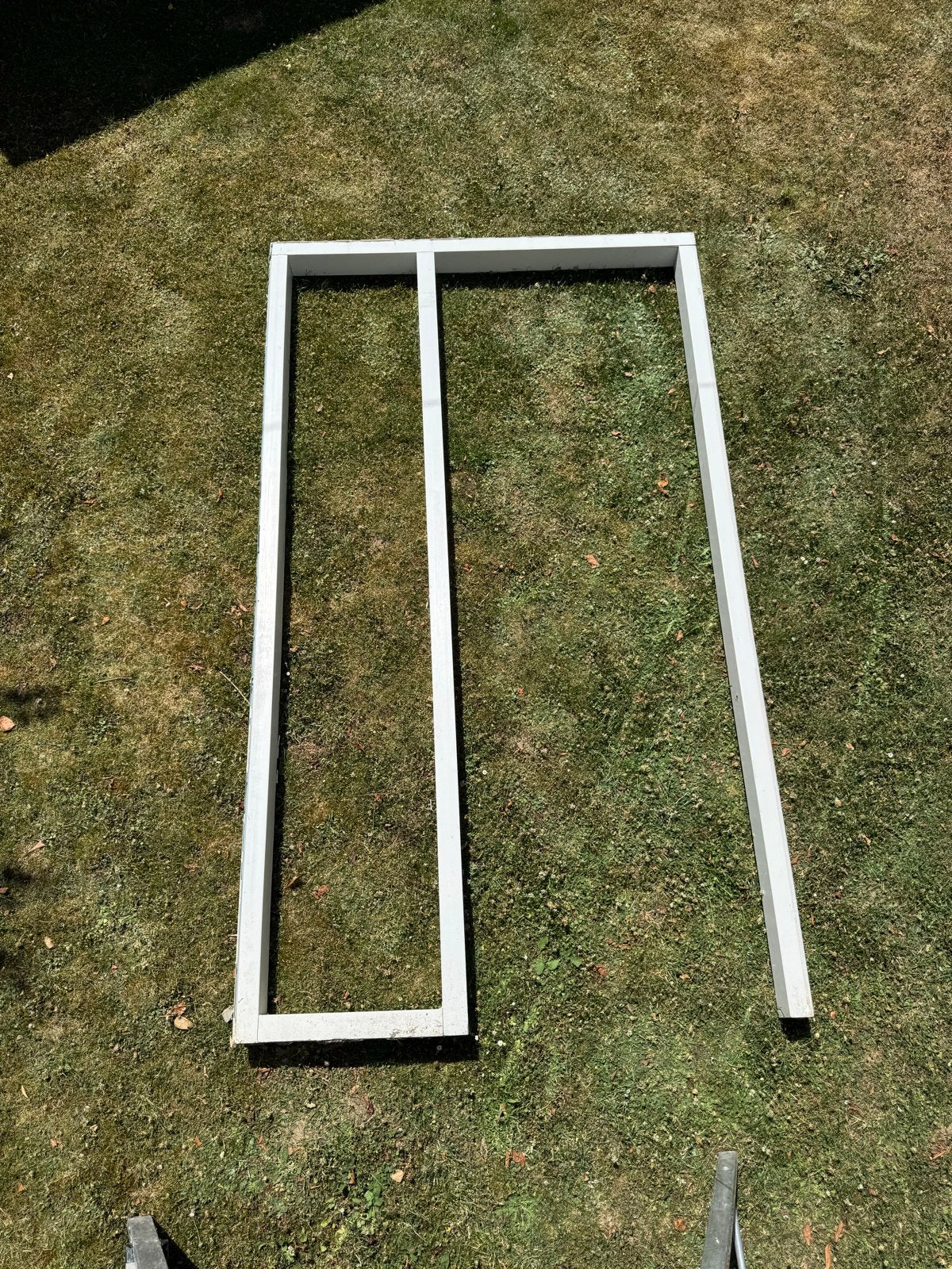Meranti Binnenkozijn met Glaspartij - 2.4m Hoog, Doe-het-zelf en Verbouw, Gebruikt, Overige typen, 225 cm of meer, Hout