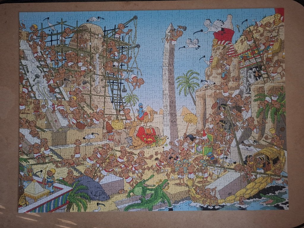 Jumbo puzzel - The Egyptians, Ophalen of Verzenden, 500 t/m 1500 stukjes, Zo goed als nieuw, Legpuzzel