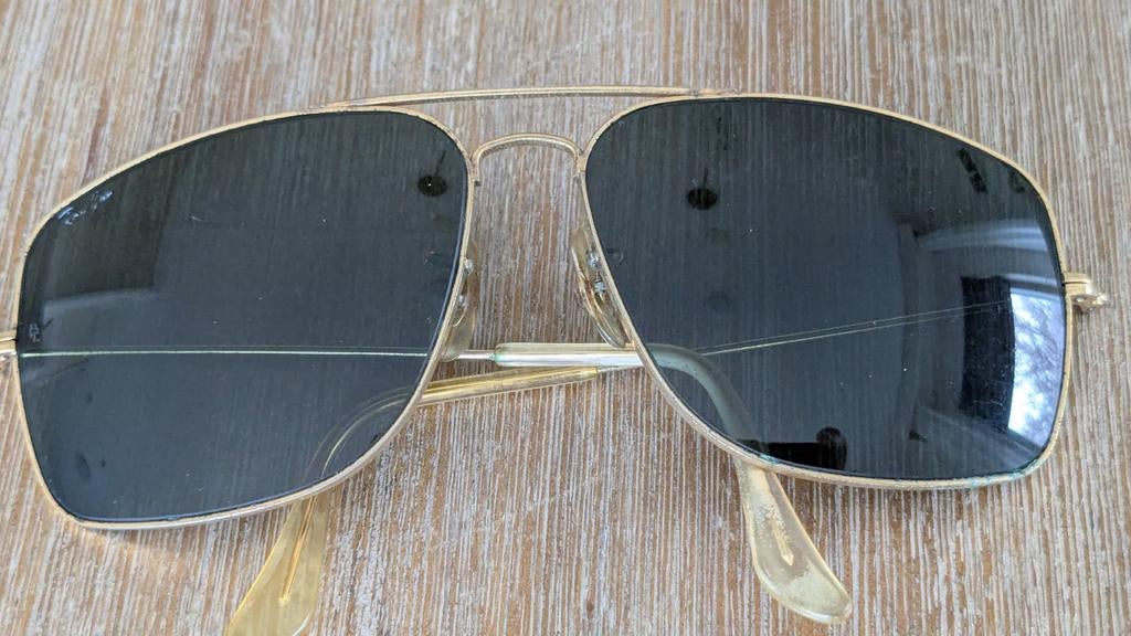 Retro Ray-Ban Caravan zonnebril - Gebruikt maar prima, Gebruikt, Zonnebril, Overige kleuren, Ophalen of Verzenden