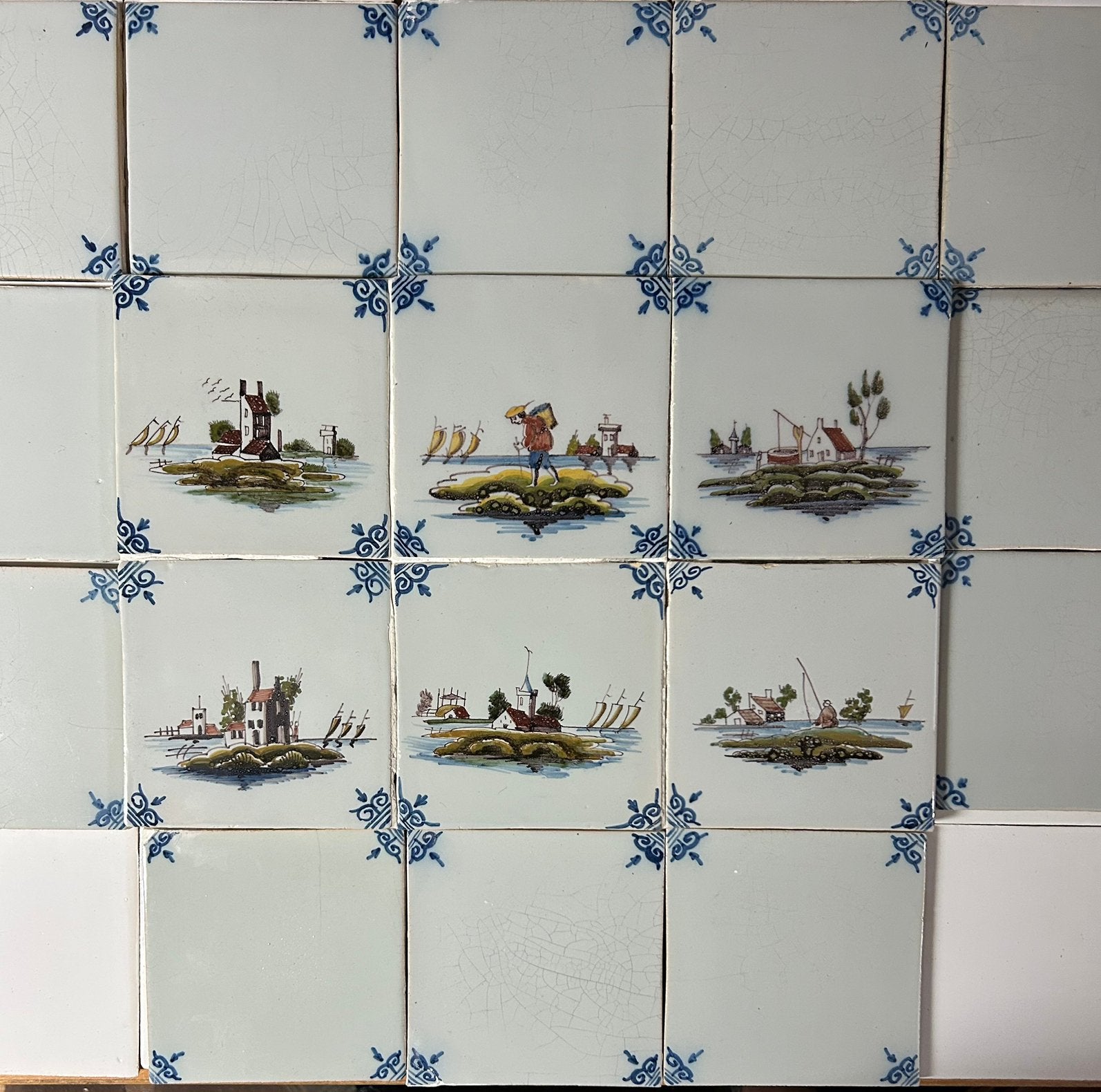Prachtige combinaties van Friese witjes met Tegeltjes/tablos, Ophalen of Verzenden
