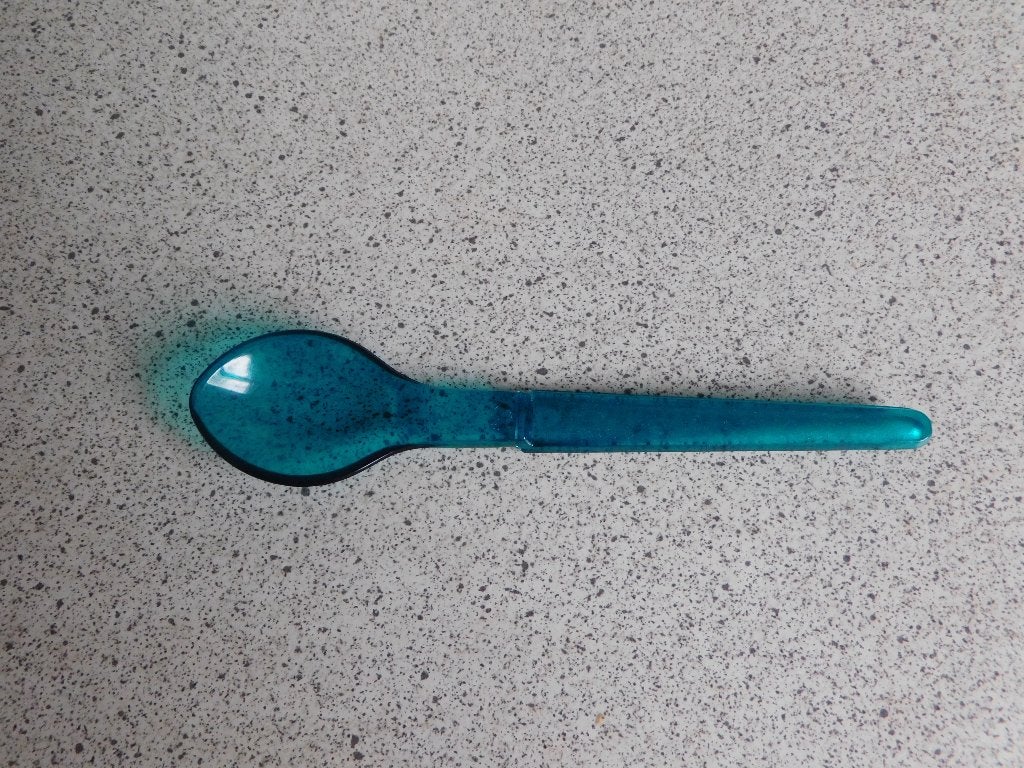 Tupperware Keukenhulpje Hang-aan-lepel Aqua, Blauw, Overige typen, Ophalen of Verzenden, Zo goed als nieuw