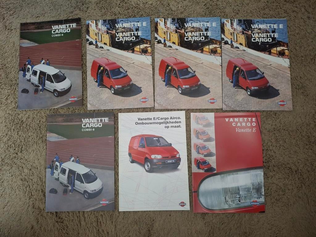 Lot autofolders Nissan Vanetta Cargo, Verzenden, Nissan