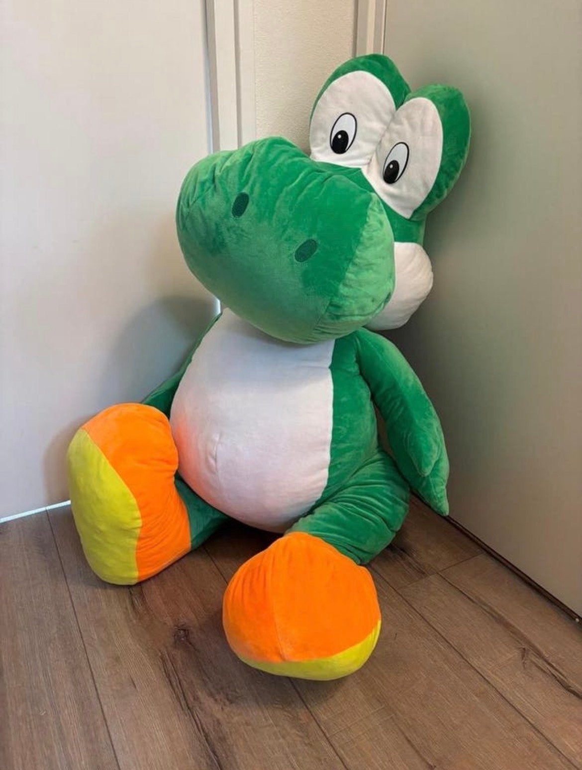 Grote Yoshi knuffel, Groen, Overige merken, Dinosaurus, Ophalen of Verzenden