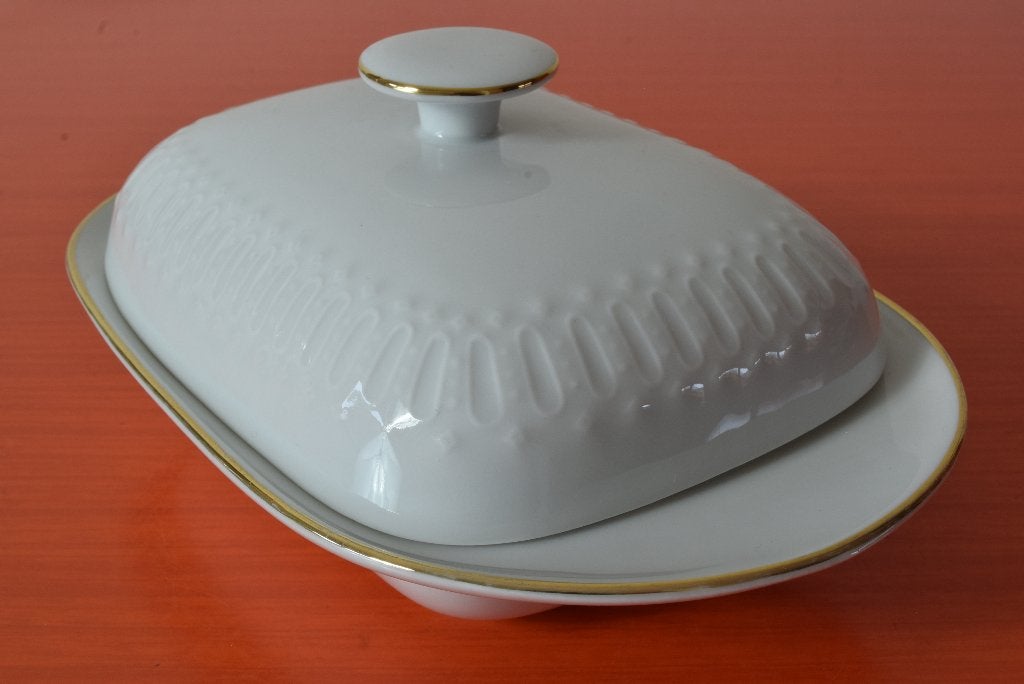 Retro vintage porseleinen Op Art Winterling botervloot, Huis en Inrichting, Keuken | Servies, Zo goed als nieuw, Overige typen