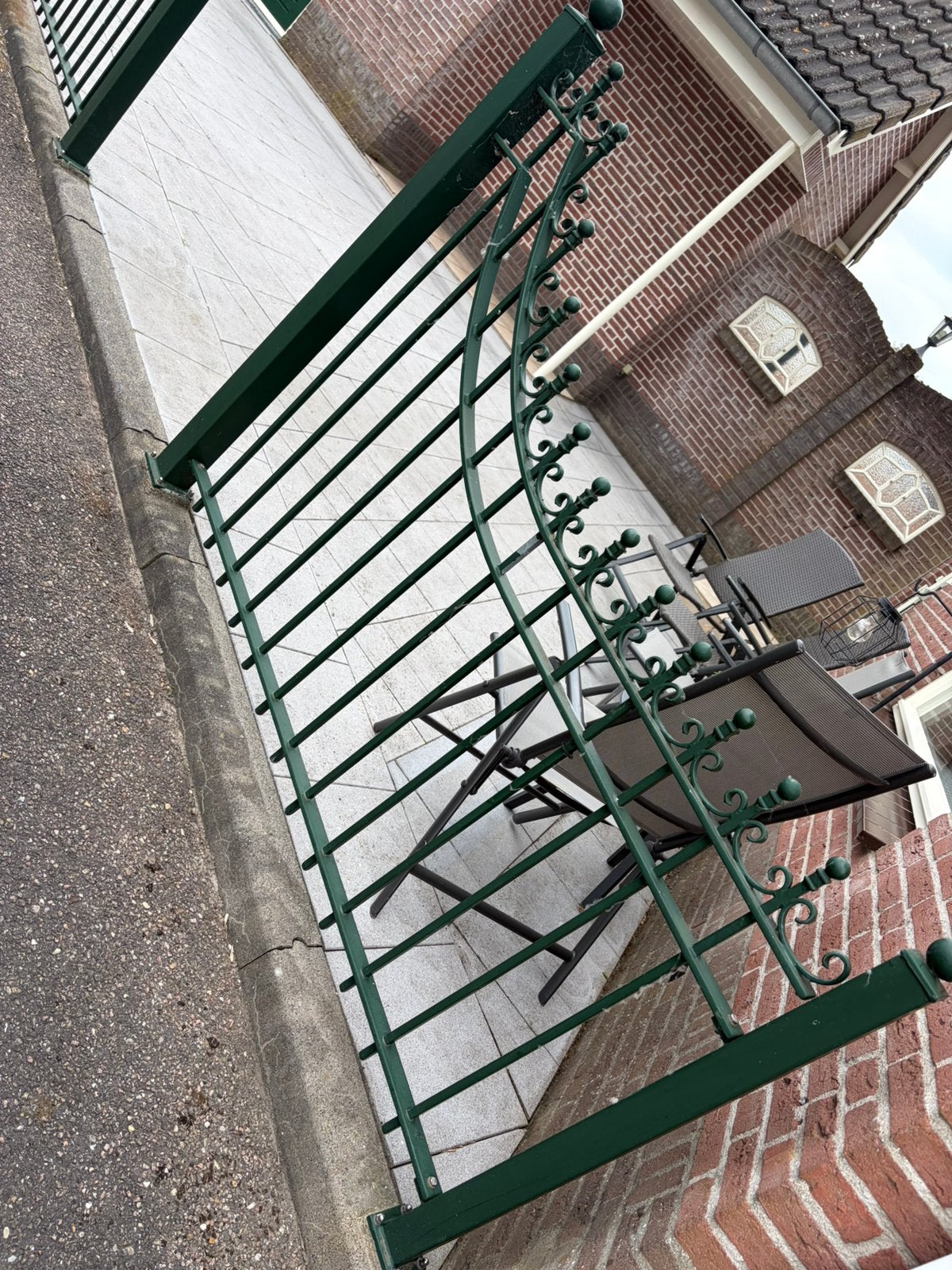 Groene ijzere tuinrek, Tuin en Terras, Tuinhekken en Hekwerk, Ophalen, IJzer