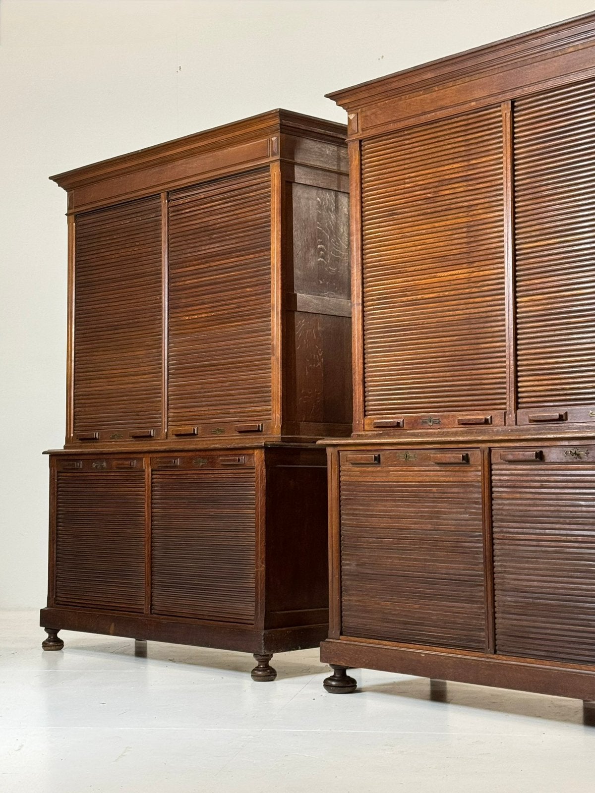 2x archiefkast eiken ca. 1900 antiek