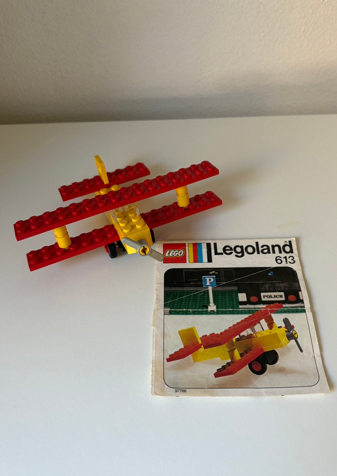 Vintage Lego airport 613 biplane set, Gebruikt, Overige thema's, Lego, Inclusief instructies