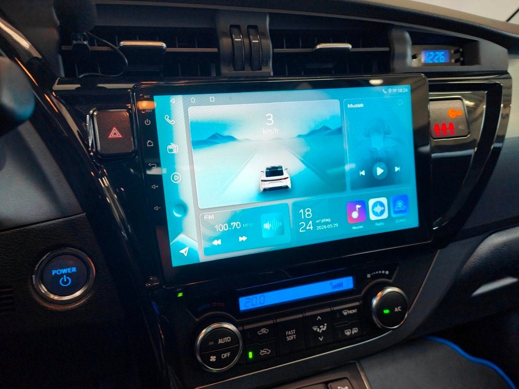 Toyota Auris 1.8 Hybrid Dynamic Apple CarPlay 1e eigenaar, Stof, Gebruikt, Zwart, 4 cilinders