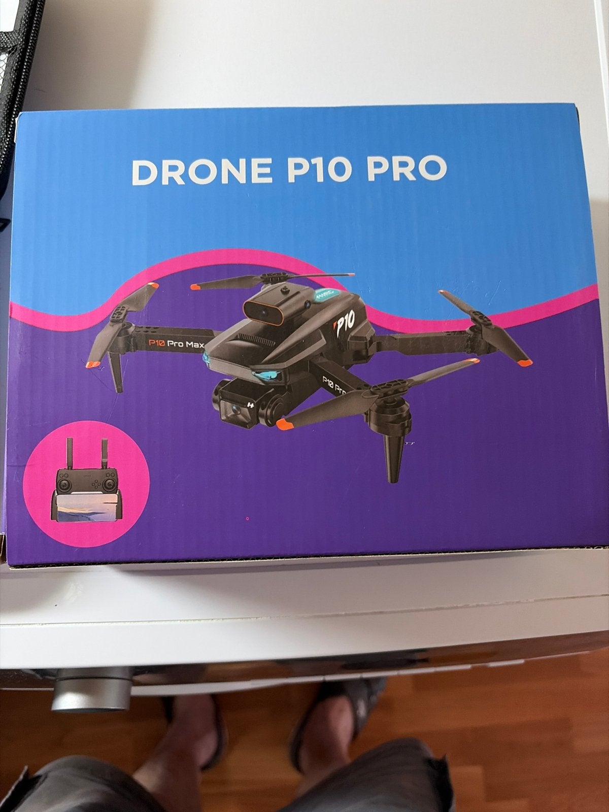 Drone P10 Pro opvouwbaar met camera en afstandsbediening, Cameradrone, 100 tot 1000 meter, Overige merken, Nieuw