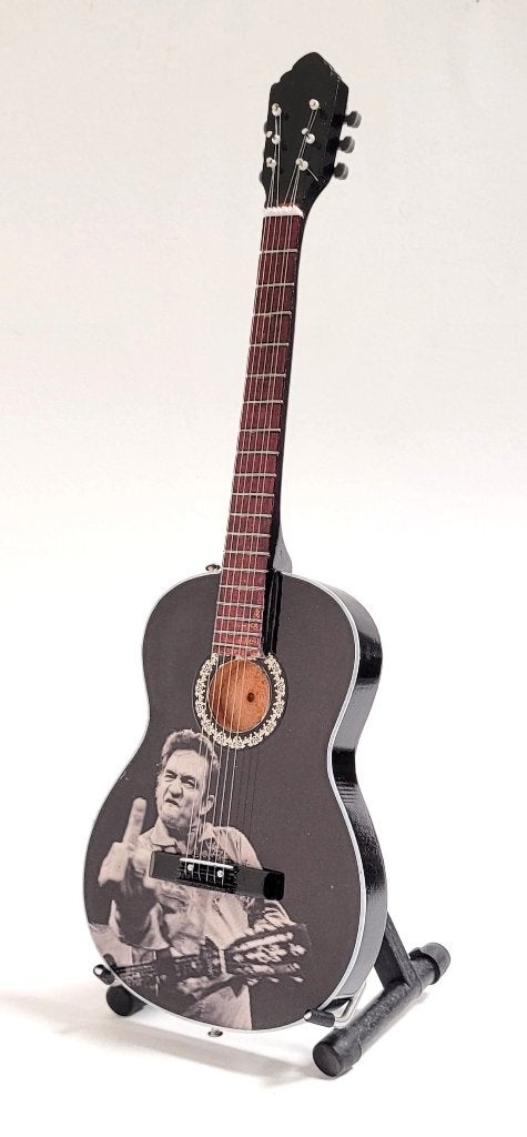 Johnny Cash San Quentin miniatuur gitaar 25cm mini deco