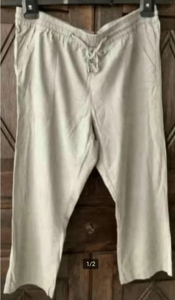 Beige damesbroek, broek; Bexley's Woman; taille 45 cm, Ophalen of Verzenden, Zo goed als nieuw, Beige, Broek of Spijkerbroek