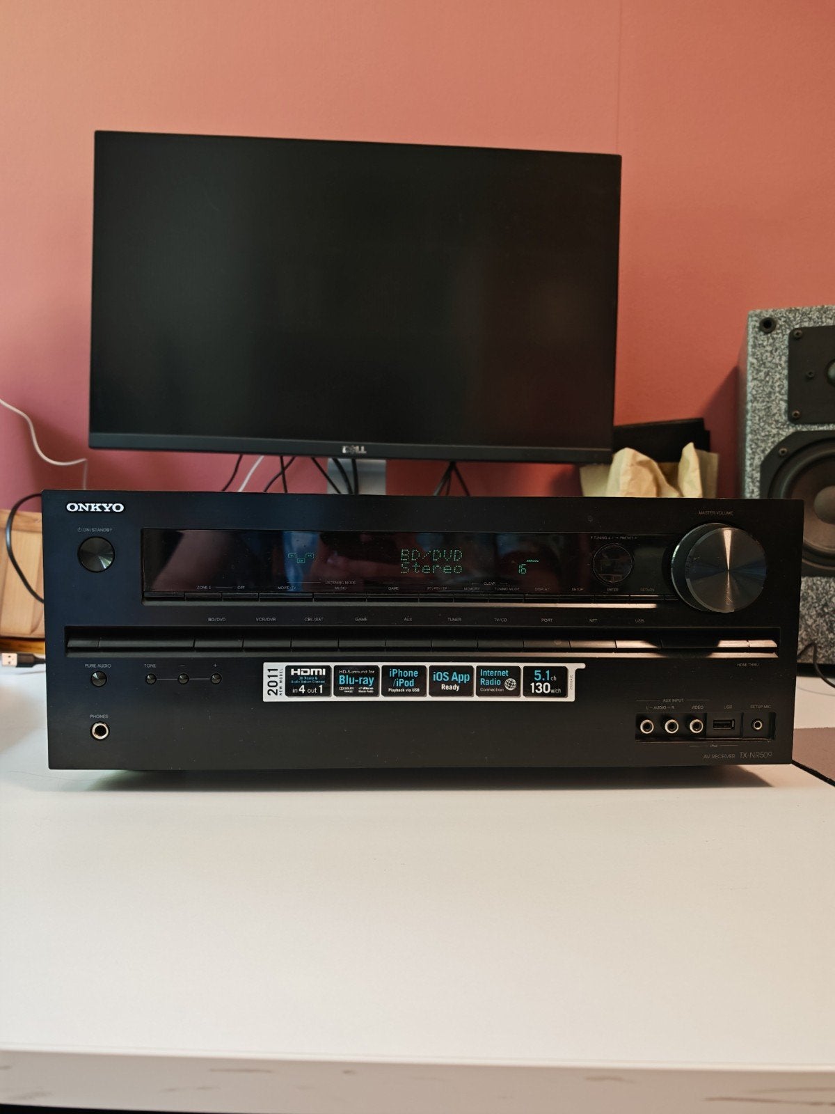 Onkyo TX NR-509, Ophalen, Gebruikt, 60 tot 120 watt, Onkyo