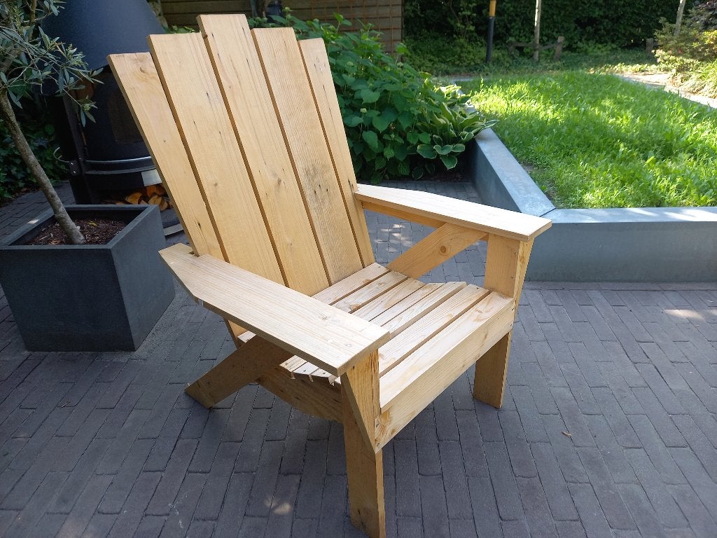 relax tuinstoel Canadees model, Ophalen, Gebruikt, Hout