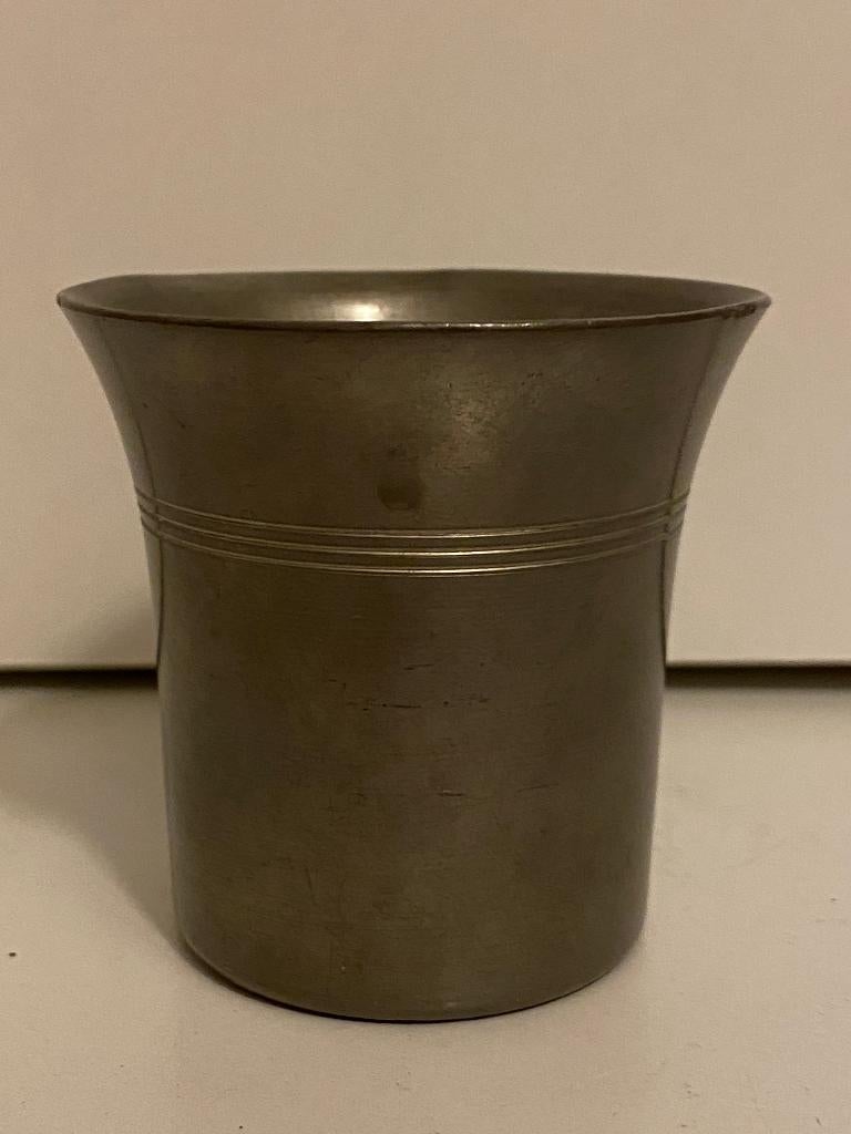 oude beker Tin Meeuws en zoon, Antiek en Kunst, Antiek | Tin, Ophalen