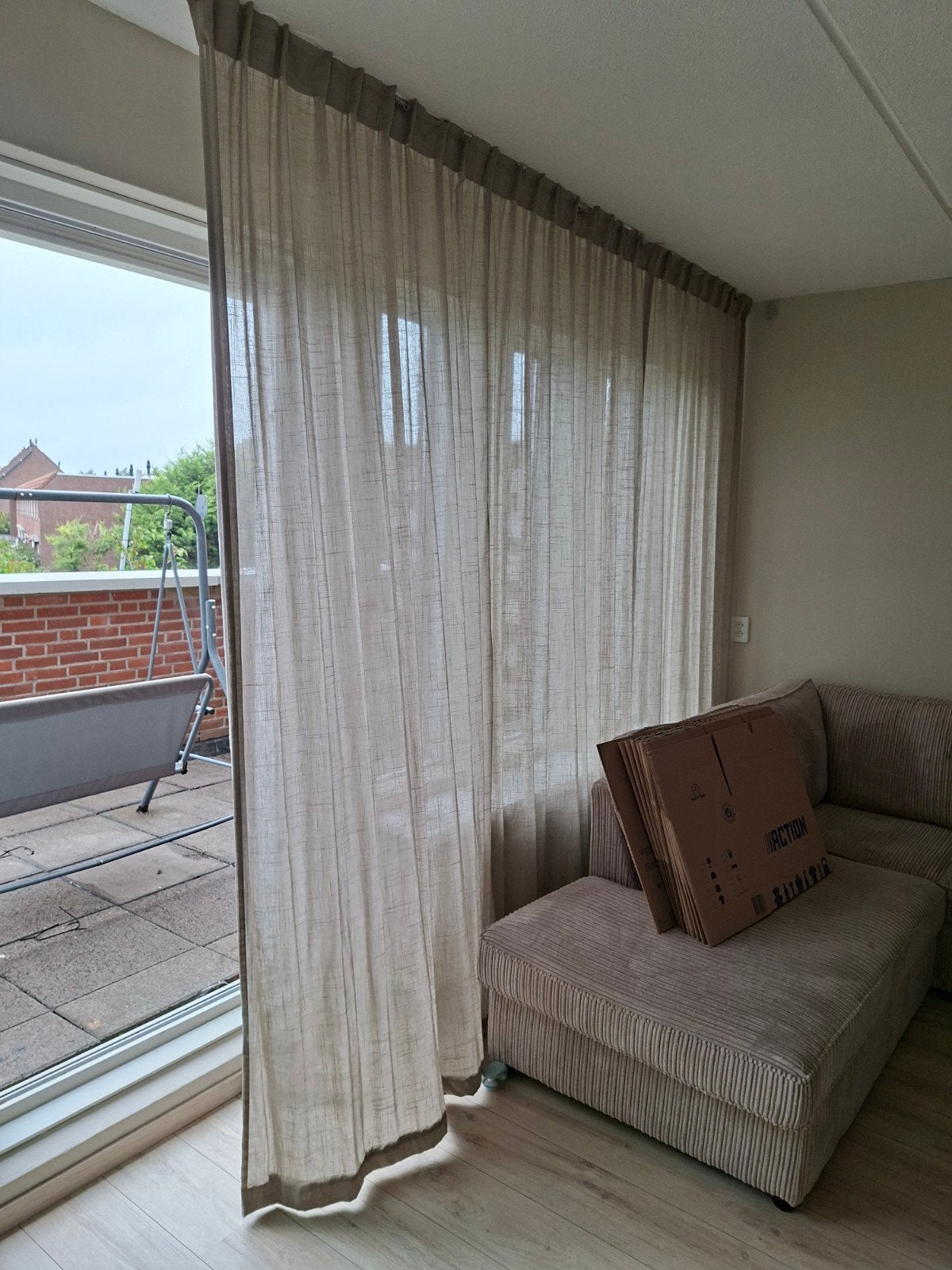 IKEA Gordijn Beige/Taupe 280x255 cm - Zo goed als nieuw, Ophalen