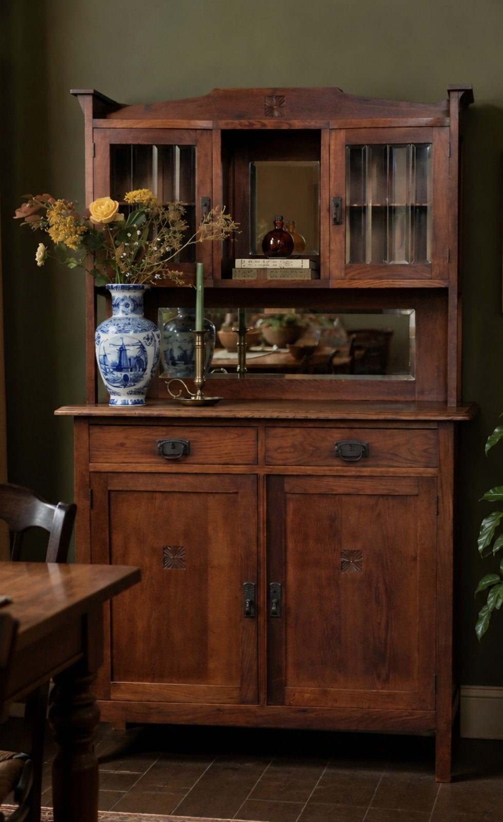 Mooie oude antiek retro vintage kast buffetkast servieskast, Ophalen