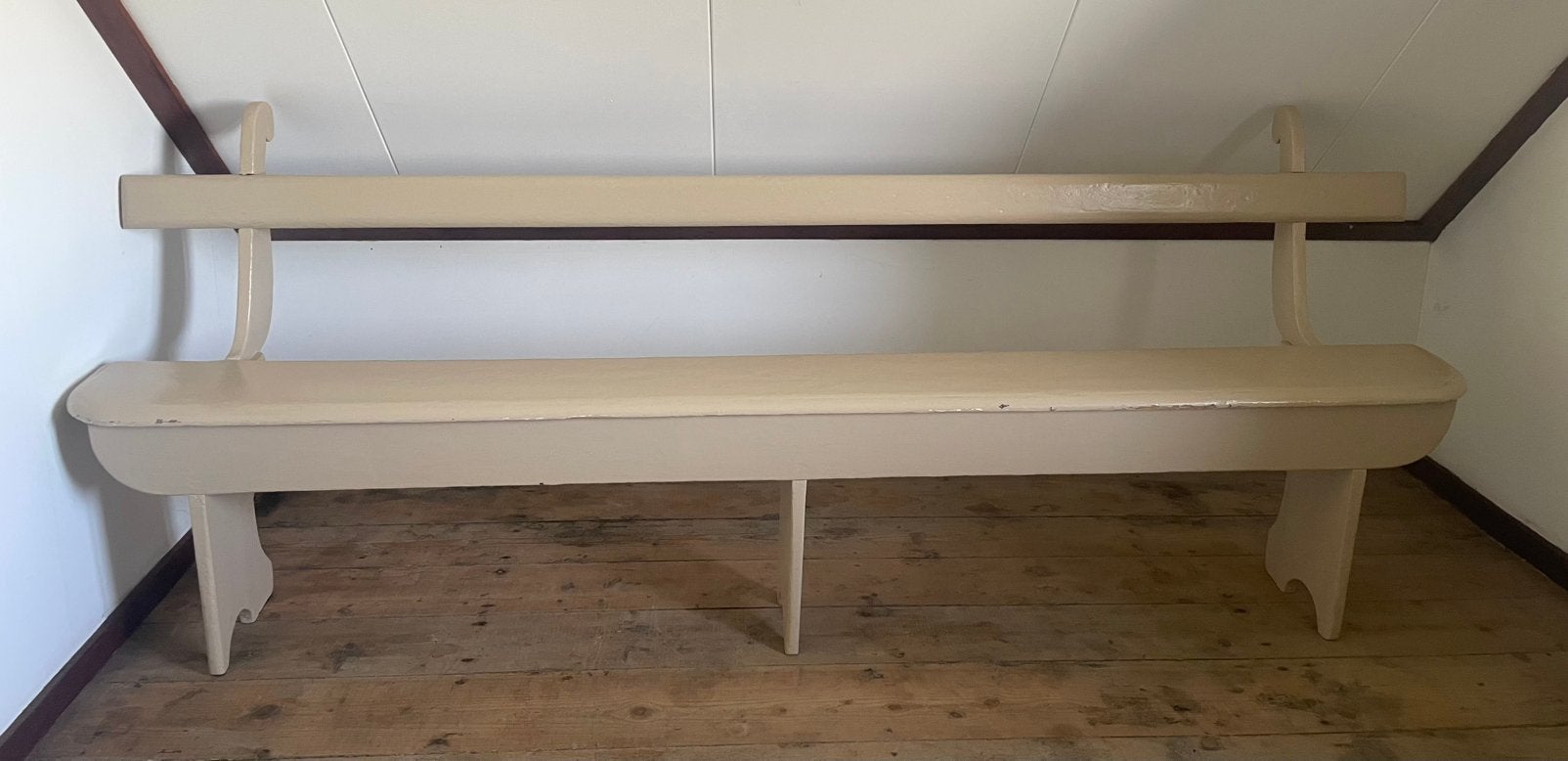 Antieke houten bank, Ophalen