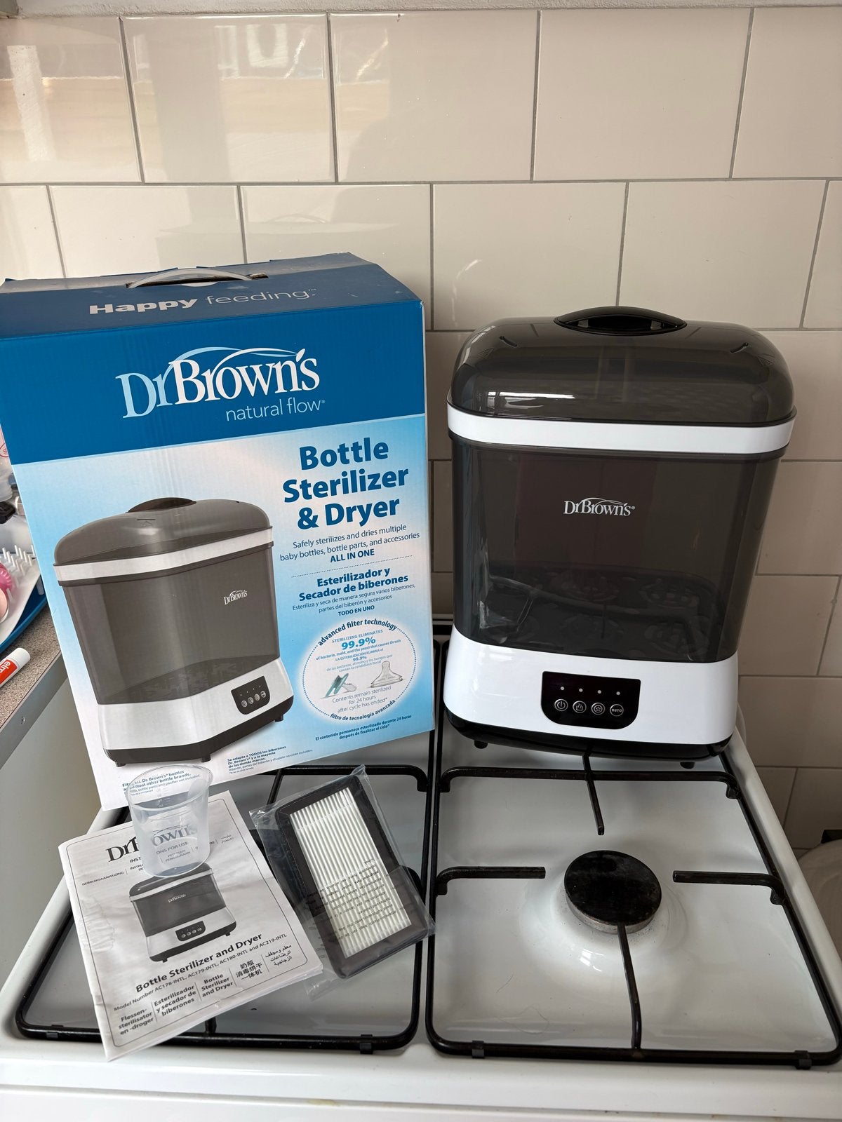 Dr. Brown's Flessen Sterilisator & Droger, Ophalen, Zo goed als nieuw, Sterilisator