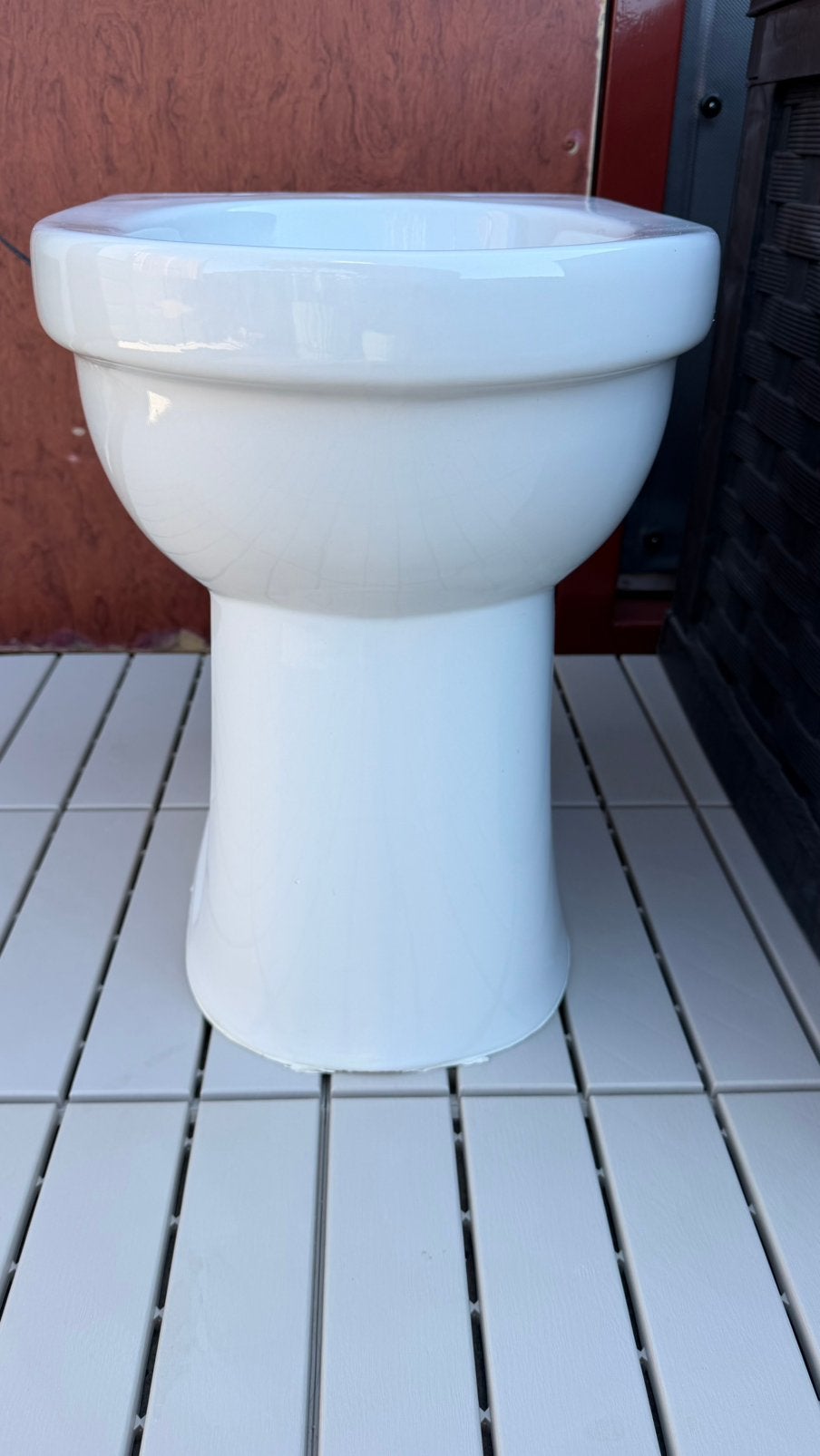 Geberit staand toilet keramiek vlakspoeler met reservoir, Ophalen, Zo goed als nieuw, Toilet