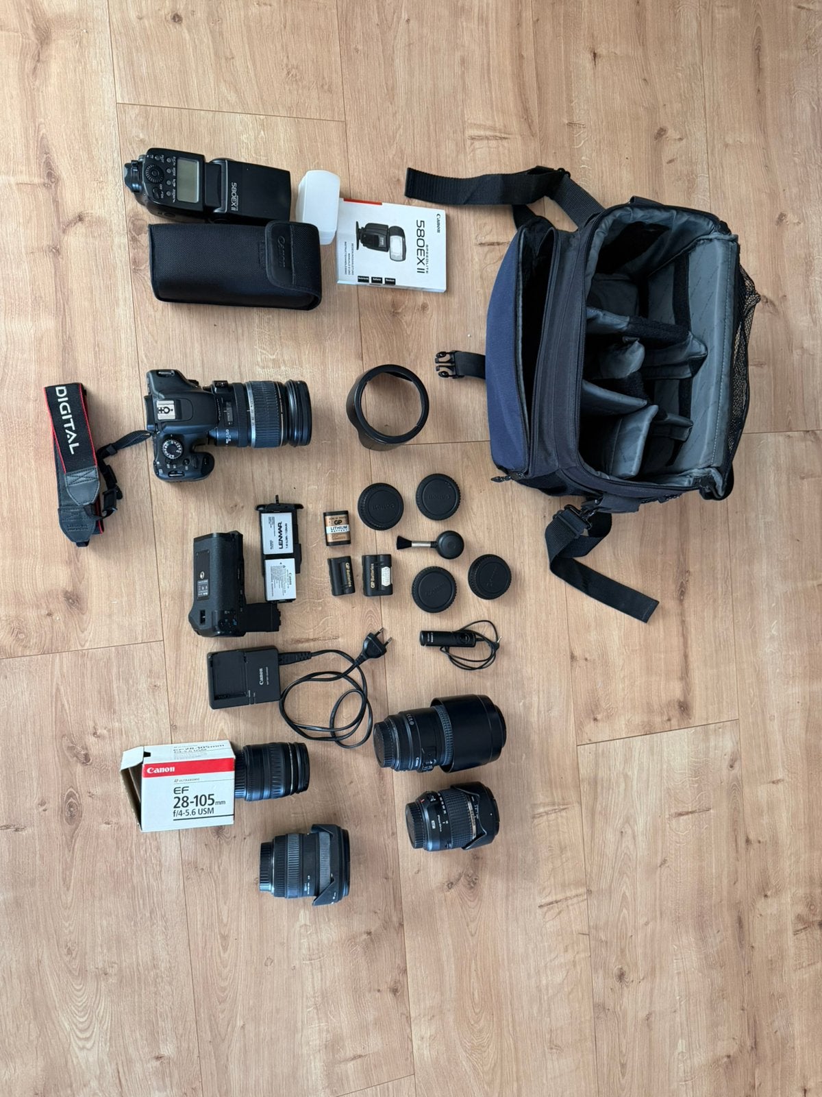 Complete set canon digitale camera 55d met 5 lenzen, Audio, Tv en Foto, Fotocamera's Digitaal, Ophalen of Verzenden, Zo goed als nieuw