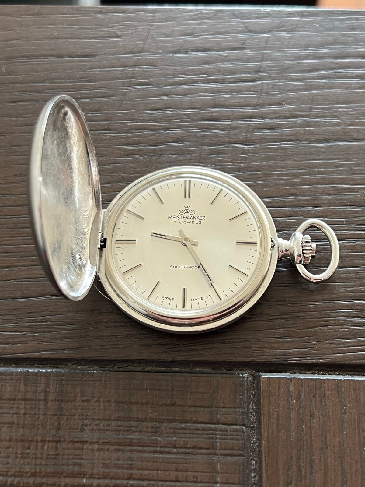 Meister Anker Zakhorloge - 17 Jewels - Schokbestendig, Ophalen of Verzenden, Zilver, Overige typen