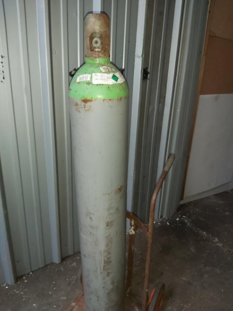 CO2 Fles: UN1002, 1.60m x 0.20, vol, Ophalen of Verzenden, Zo goed als nieuw, Nb, Nb
