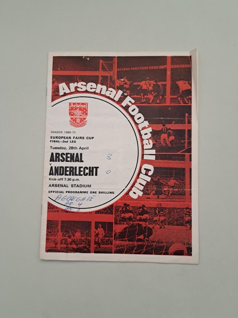 Arsenal Football Club programma 1969-70, Verzamelen, Ophalen of Verzenden, Buitenlandse clubs