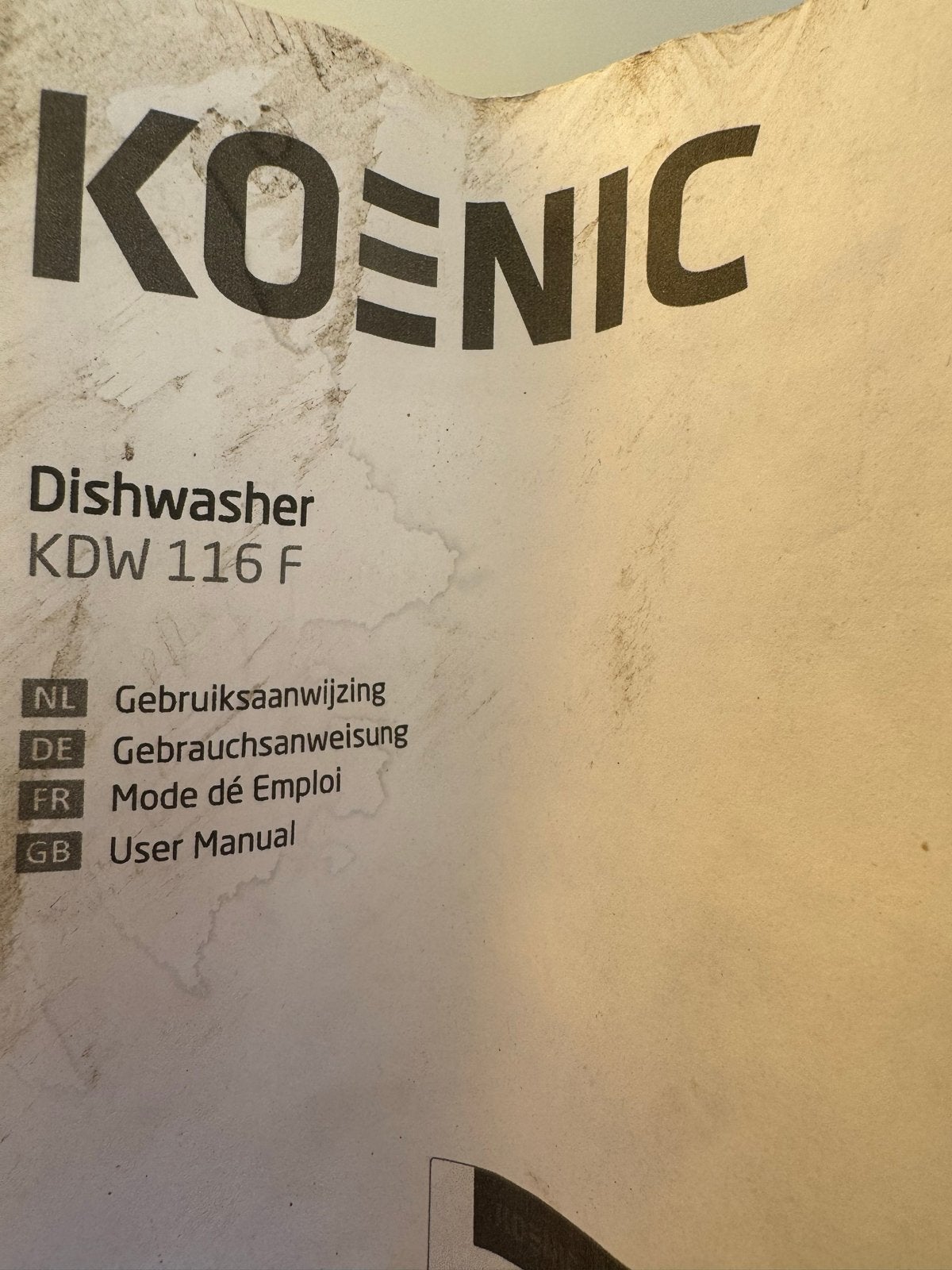 Koenic KDW 116 F Vaatwasser - Compact en Efficiënt, Ophalen, Minder dan 85 cm, Eco programma, Minder dan 10 liter