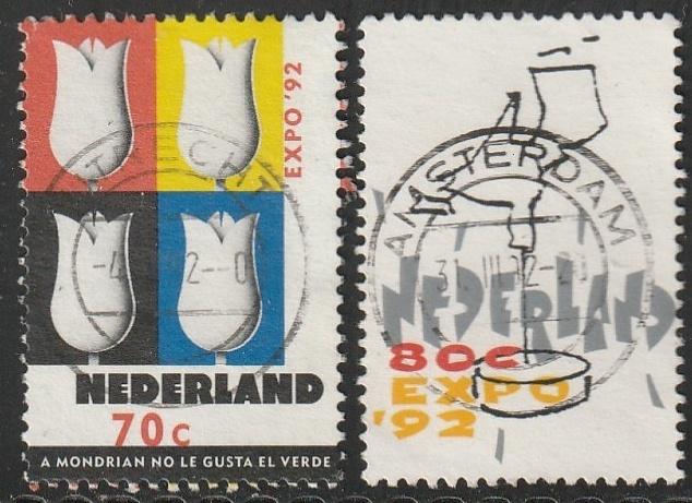 Nederland 1992 1518/1519 Expo Sevilla, Gest Utrecht A'dam, Postzegels en Munten, Postzegels | Nederland, Ophalen of Verzenden