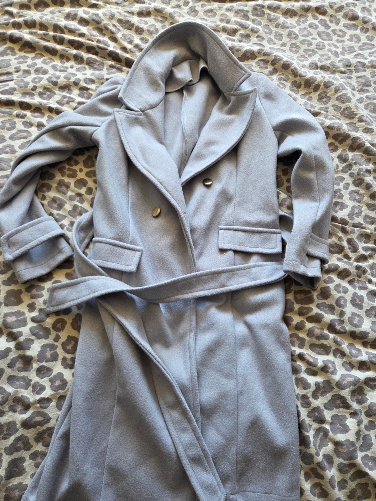 Shein winterjas, maat s lichtblauw, Blauw, Ophalen of Verzenden, Zo goed als nieuw, Maat 36 (S)