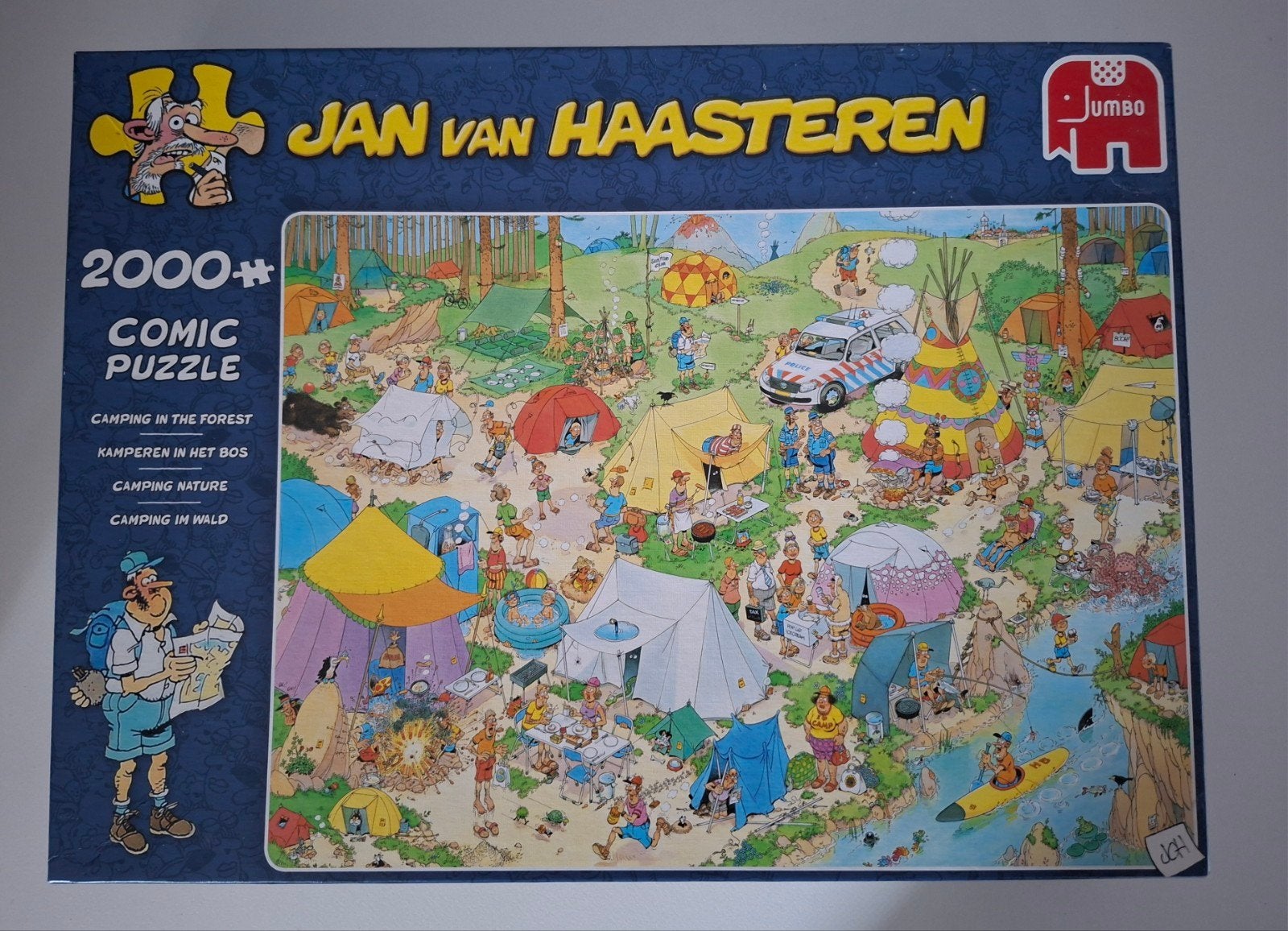 Jan van Haasteren 2000 stukjes - Kamperen in het bos, Ophalen of Verzenden, Meer dan 1500 stukjes, Zo goed als nieuw