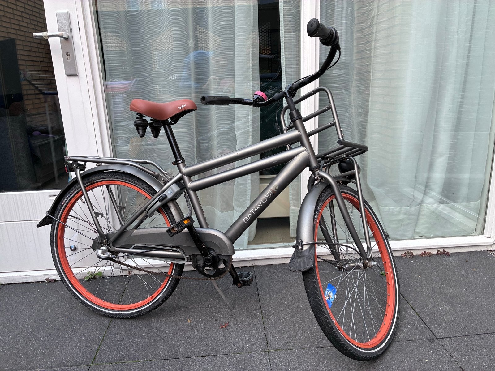 Batavus stadsfiets met voordrager en terugtraprem, Ophalen of Verzenden, Gebruikt