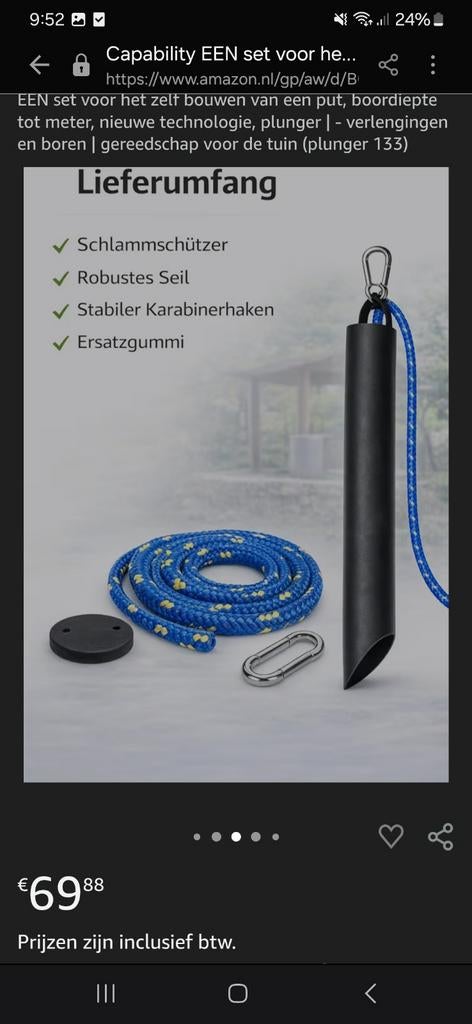 CAPABILITY PLUNGER 9CM DOORSNEE voor putten en BOREN, Ophalen, Nieuw, Overige soorten, Onbekend