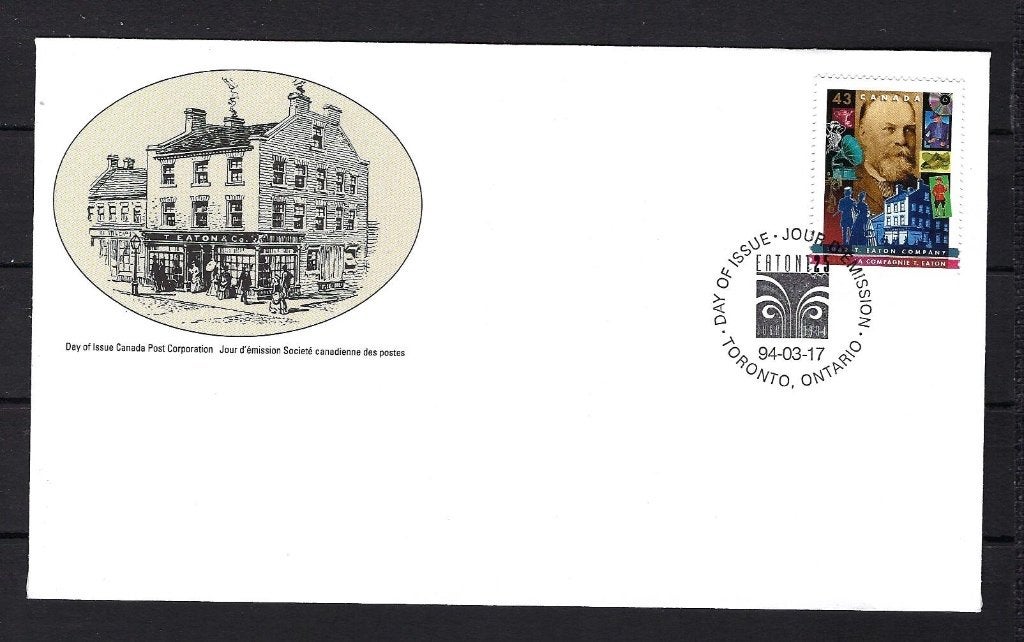 Canada FDC Mi. 1409  17-3-94 (T. Eaton), Ophalen of Verzenden, Onbeschreven, Rest van de wereld