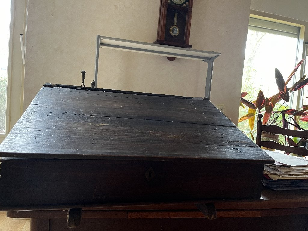 Antiek houten lessenaar / schrijfdoos, Ophalen
