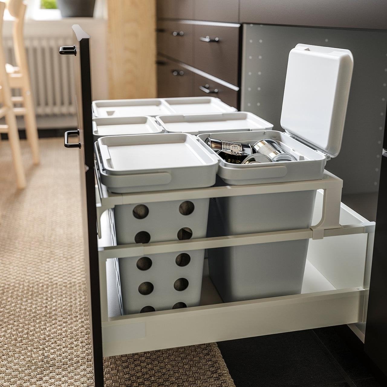 IKEA Utrusta uittrekbaar afvalscheidingssysteem, Ophalen, Kunststof, Zo goed als nieuw, 5 – 50
